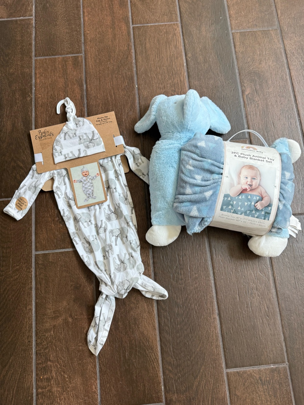 Baby Plush Elephant Toy w/ Blanket & Elephant Cap and Gown Set